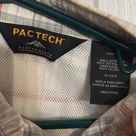 Pactech Performance (L) Men’s. Short Sleeve Button Up Shirt. 100% Cotton - Picture 3 of 4